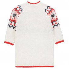 GX533: Fairisle Robin Kids Christmas Knitted Dress (1-9 Years)